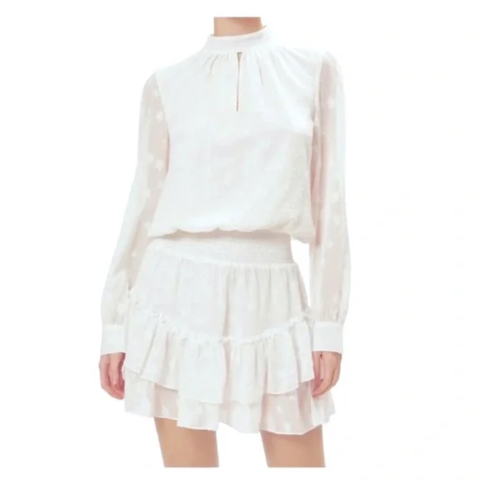 Ramy Brook Sashah White Star Print Dress Size Small NWOT